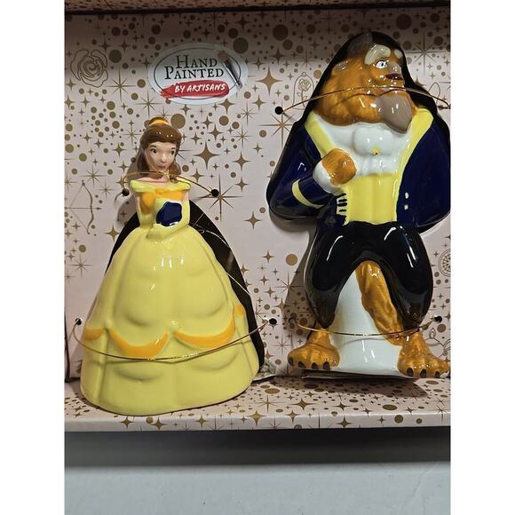 NEW Hand Painted Beauty and The Beast Salt and Pepper Shakers Set-Disney - Picture 2 of 9